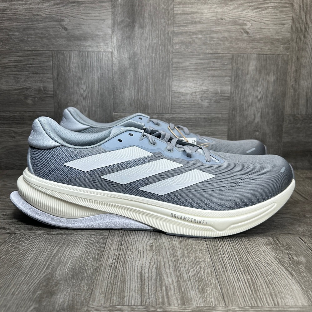 Adidas Supernova Solution Mens 12 Grey Running Athletic Dreamstrike NEW IG2171